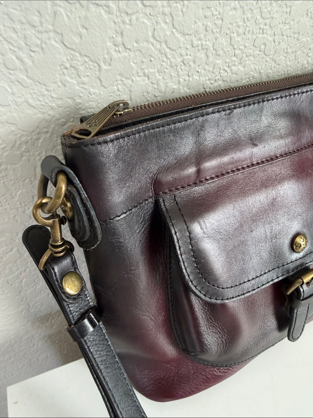 Patricia Nash Tuscania Stained Merlot Bag - Picture 5 of 11